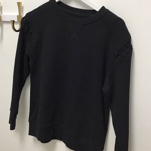 Dear John Lucinda Black Sweatshirt with Lace Details
